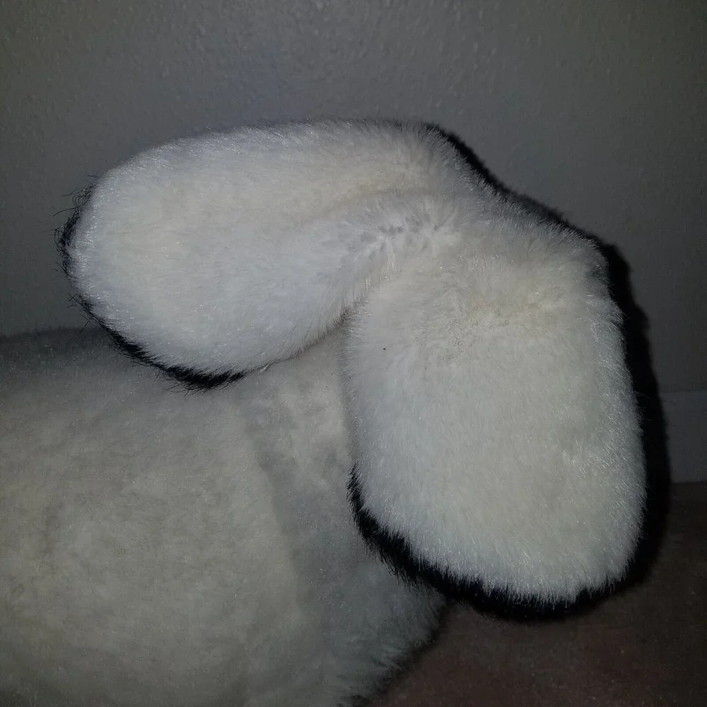 Fine Toy White Bunny Rabbit Plush Realistic 19